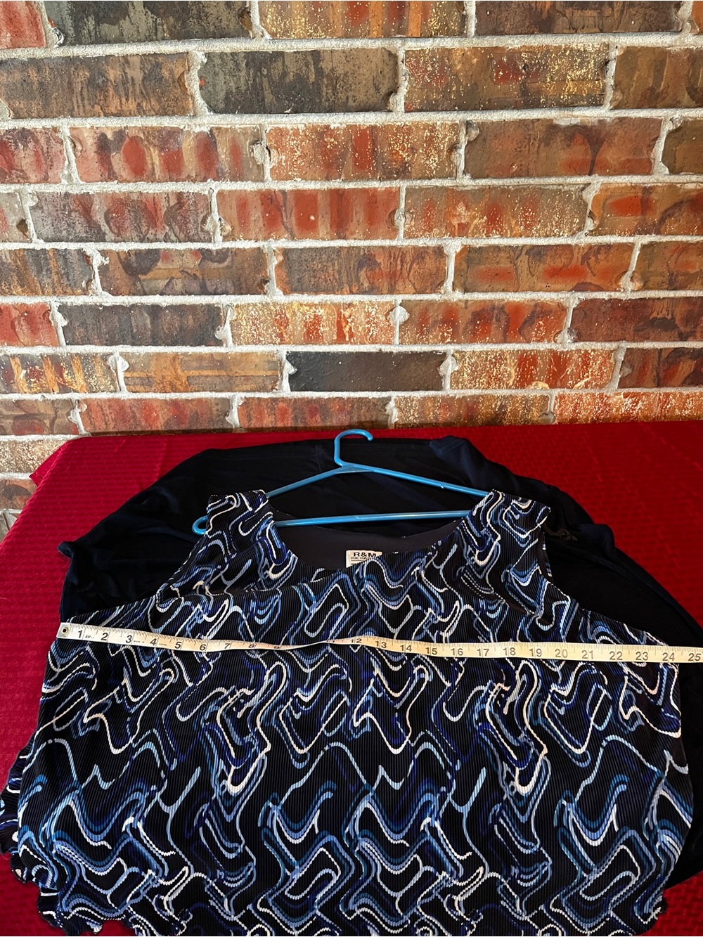 R&M Richards Navy & Black Printed Jacket with Black Maxi Skirt - Picture 6 of 7